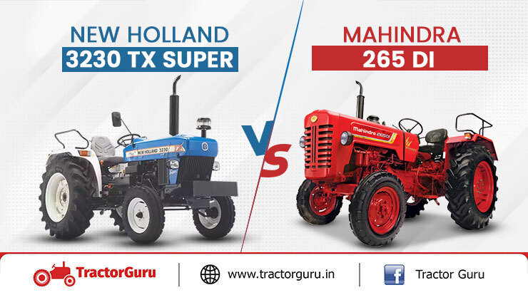 Comparison New Holland 3230 TX Super vs Mahindra 265 DI