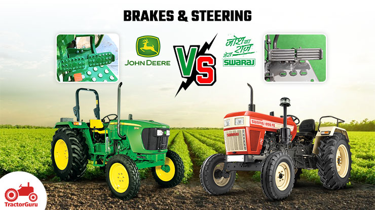 John Deere 5310 Vs Swaraj 855: Brakes & Steering