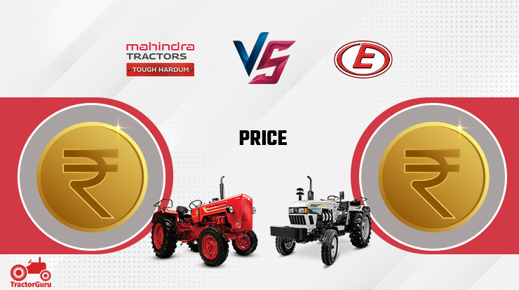 Price Comparison of Mahindra 575 vs Eicher 485