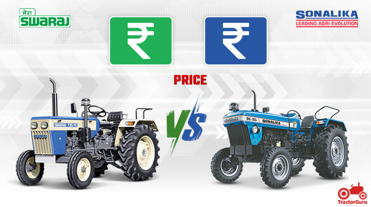 Price Comparison of SONALIKA DI 35 and Swaraj 735