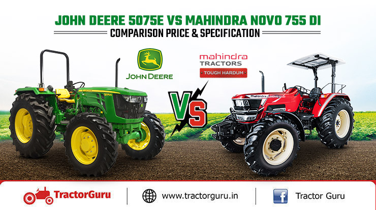 John Deere 5075E vs Mahindra Novo 755 Di: Price & Specification Comparison