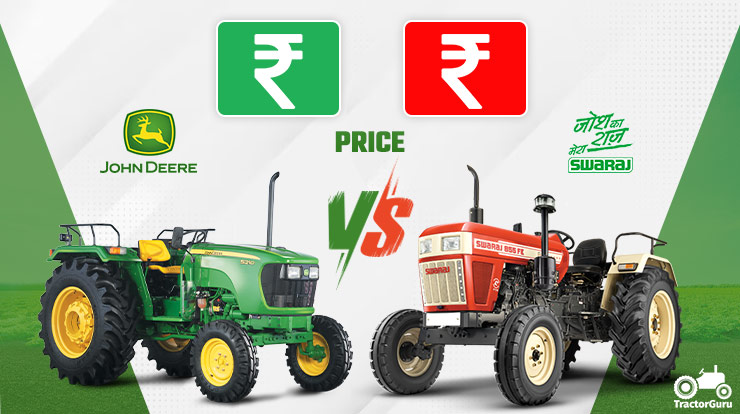 Price Comparison between John Deere 5210 vs Swaraj 855 Fe