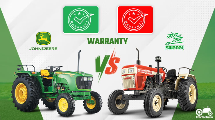 Warranty Comparison of JOHN DEERE 5210 and SWARAJ 855