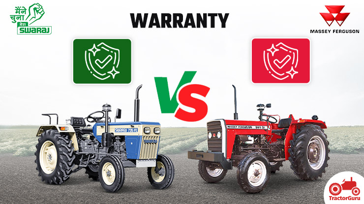 Warranty: Massey Ferguson 241 DI vs Swaraj 735 FE