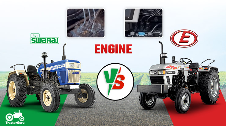 Swaraj 744 XT vs Eicher 551: Engine Comparison