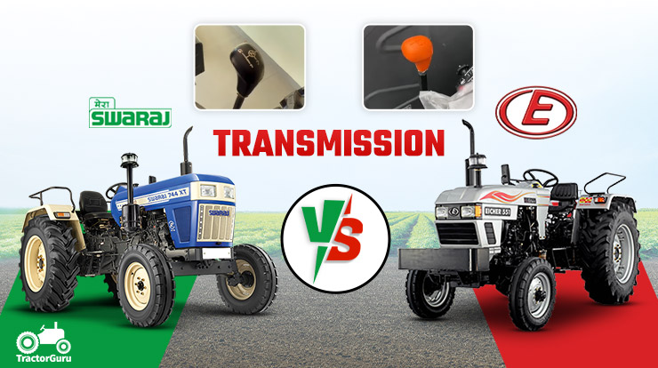 Swaraj 744 or Eicher 551: Transmission Comparison