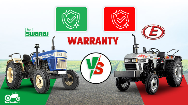 Swaraj 744 XT and Eicher 551: Warranty Comparison