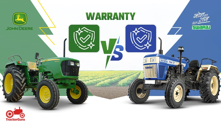 Warranty: John Deere 5050 D and Swaraj 744 XT