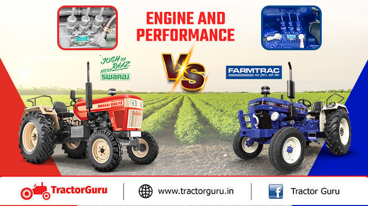 Engine and Performance Comparison of Farmtrac 50 Powermaxx vs Swaraj 855 FE