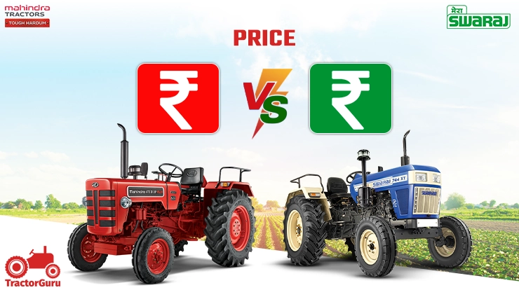 Price Comparison of Swaraj 744 and Mahindra 475 di