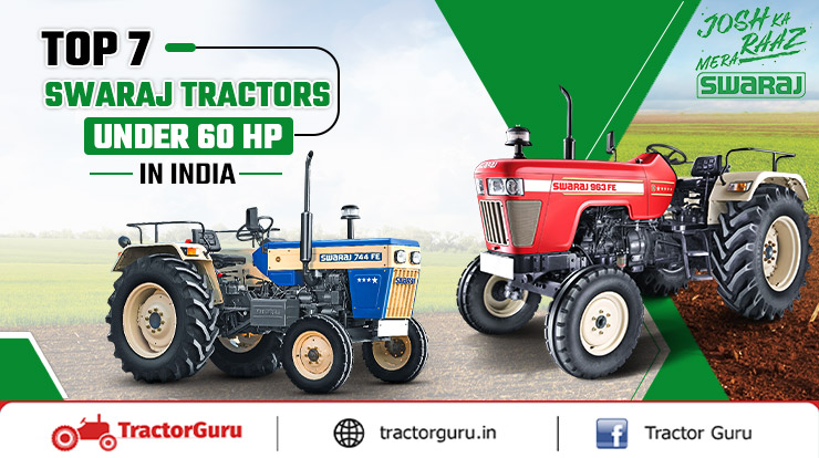 Best Swaraj Tractor under 60 HP in india: Price & Specifications