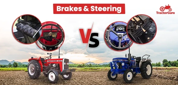 Massey Ferguson 241 DI vs Farmtrac 42 Promaxx - Brakes and Steering