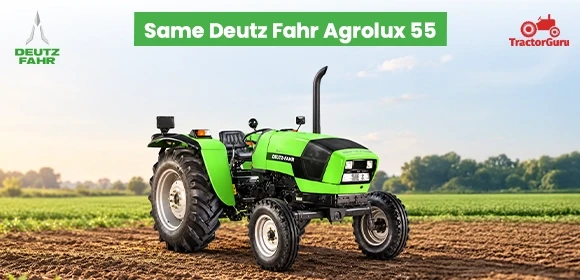 Same Deutz Fahr Agrolux 55 tractor standing on farmland
