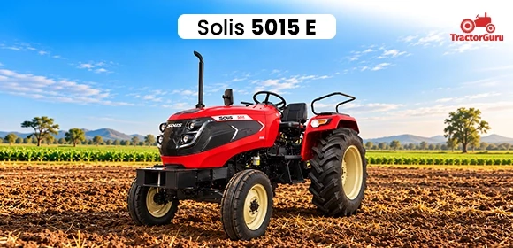 solis 5015 E tractor in field